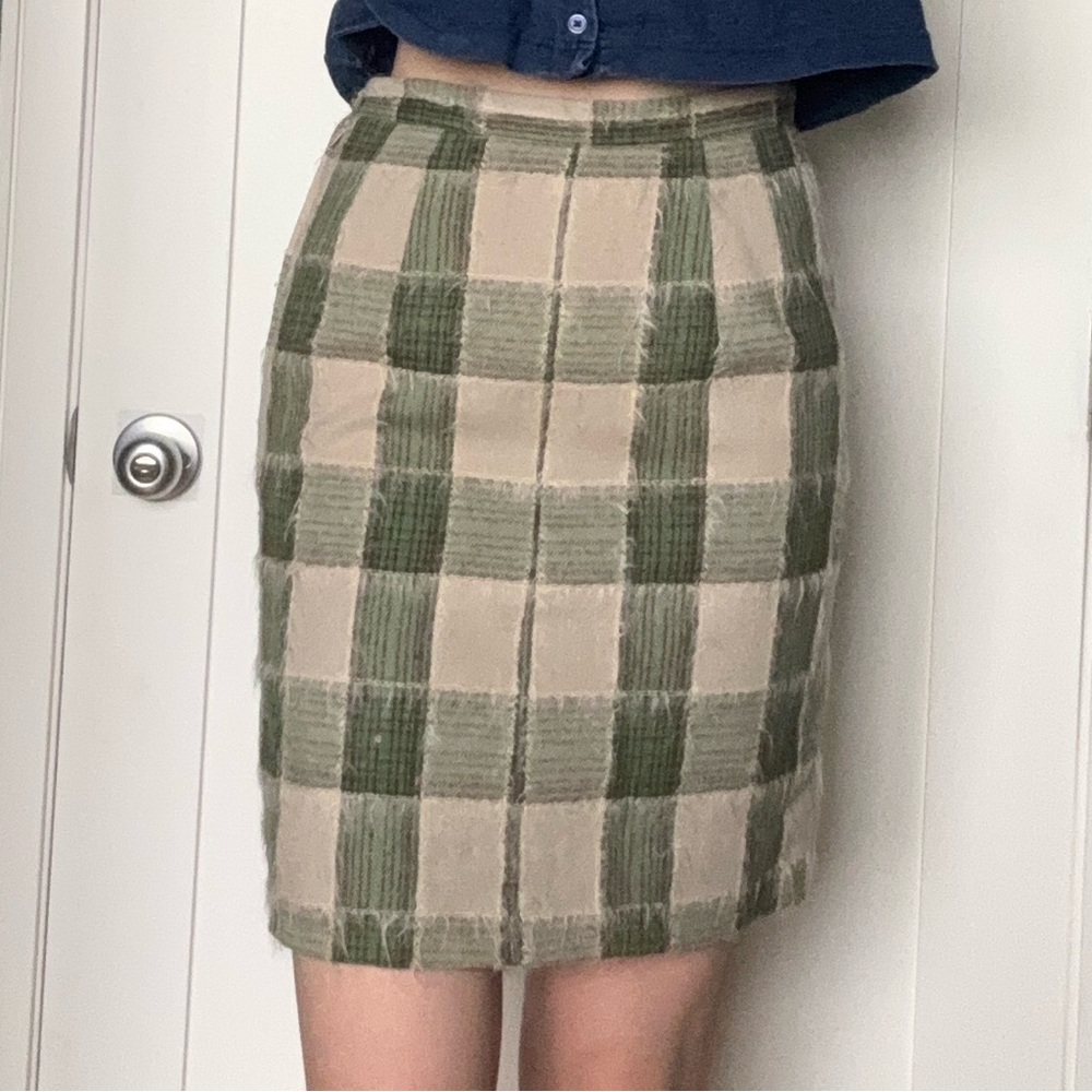 Earle Picard Vintage Wool Plaid Skirt